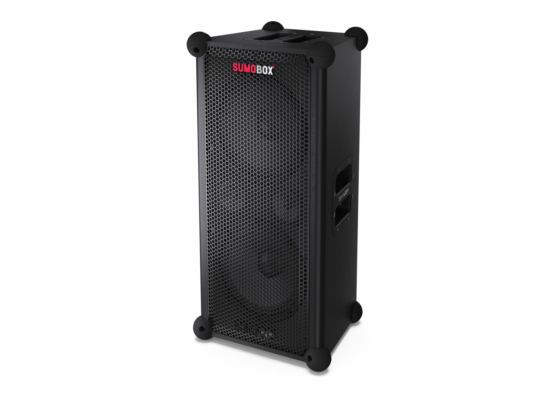 Sharp CP-LS100 – Party-Lautsprecher – 120 W, 10 h Akku, LED, Bluetooth 5.0, spritzwassergeschützt, Schwarz