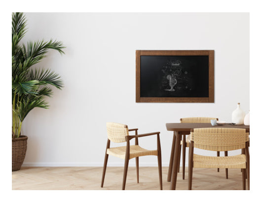 Bi-Office Kreidetafel – 1000 × 700 mm – MDF-Rahmen, schwarz – für Kreide & Kreidemarker
