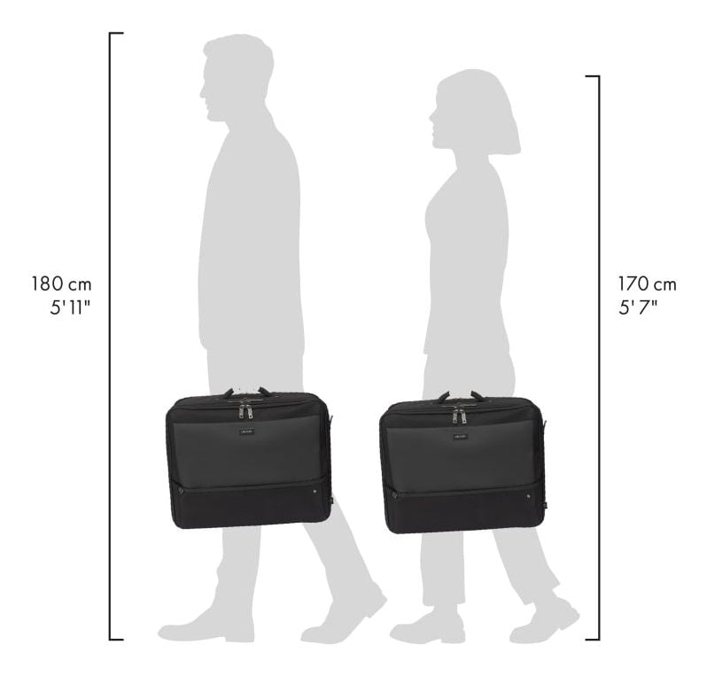 DICOTA Notebook-Tasche bis 17,3" – Trolley-Band, Schultergurt – Schwarz