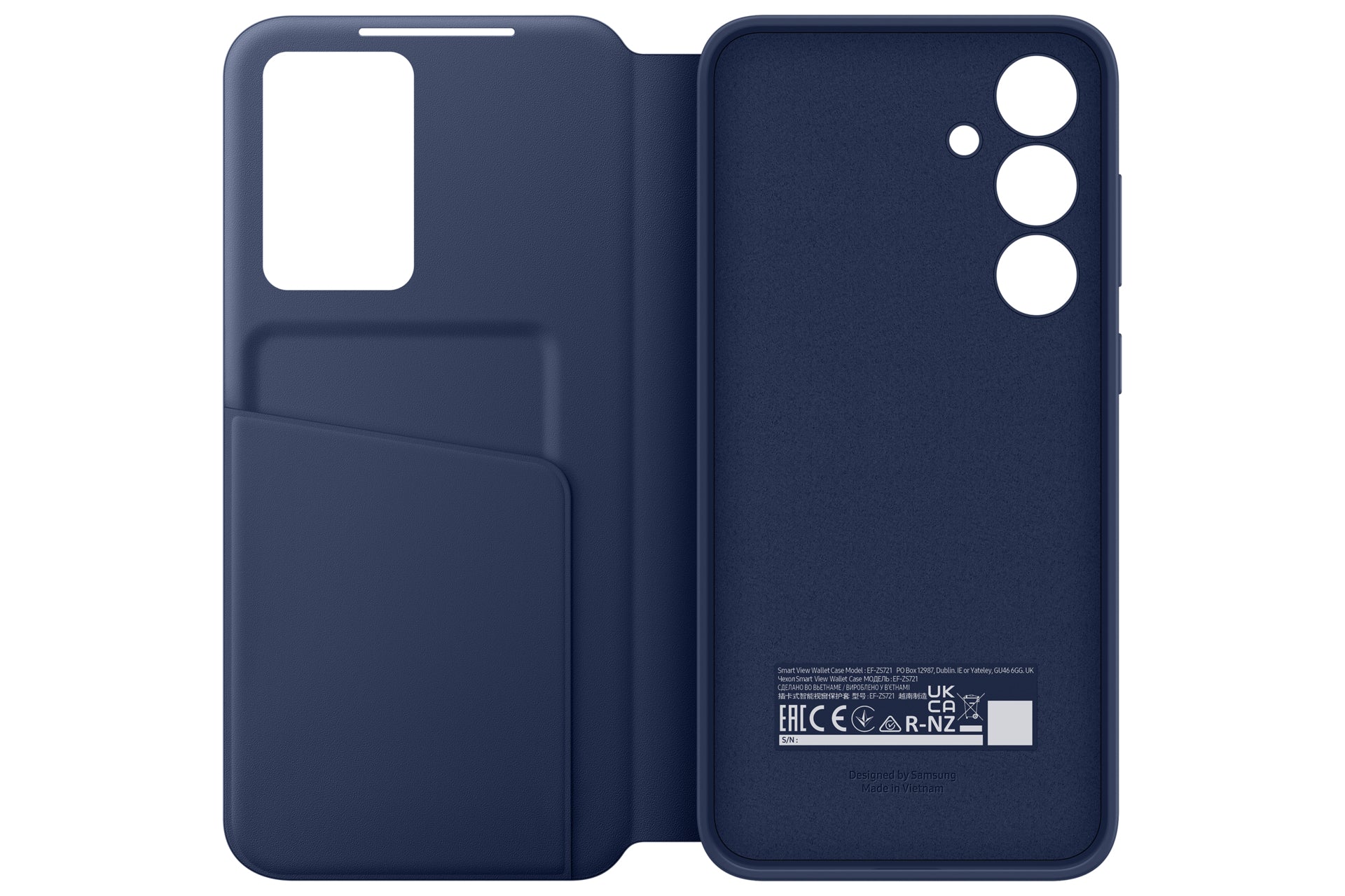 Samsung Smart View Wallet – Wallethülle – für Samsung Galaxy S24 FE, Recycling-Kunststoff, Dunkelblau