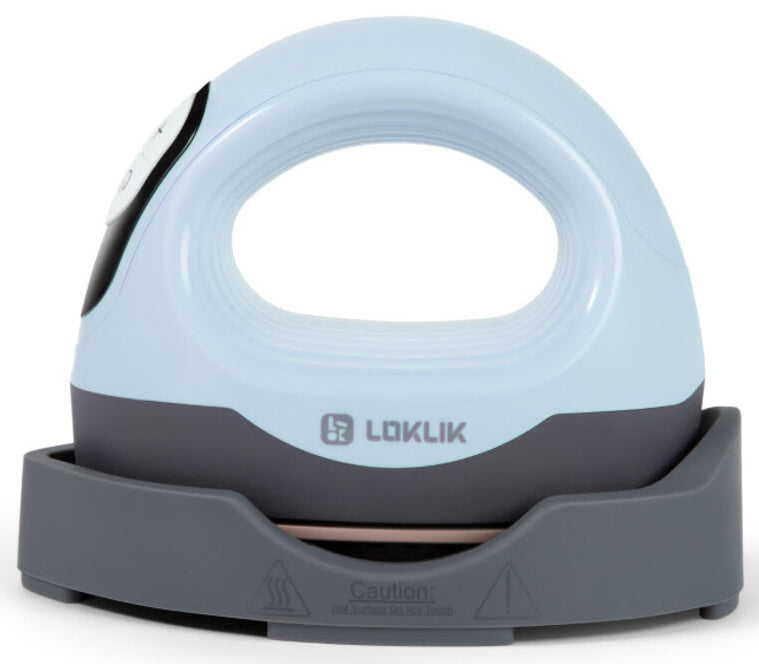 LOKLiK Transferpresse Mini 3, blau, Heizplattengrösse 9,3 × 8 cm, 550 W, 200 °C