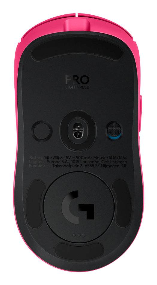 Logitech G PRO 2 LIGHTSPEED – Gaming-Maus – Kabellos (2,4 GHz), 32000 DPI, beidhändig, Magenta