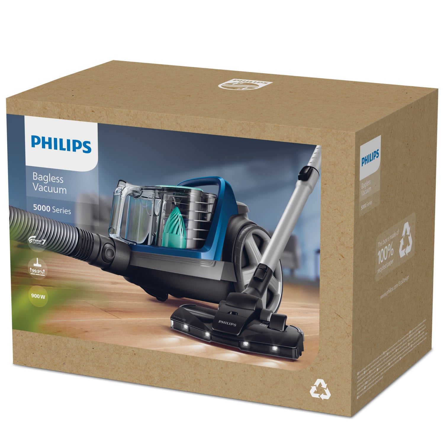 Philips Bodenstaubsauger FC9557/19 – 900 W, 1,5 l, Netzbetrieb, Kabel 9 m