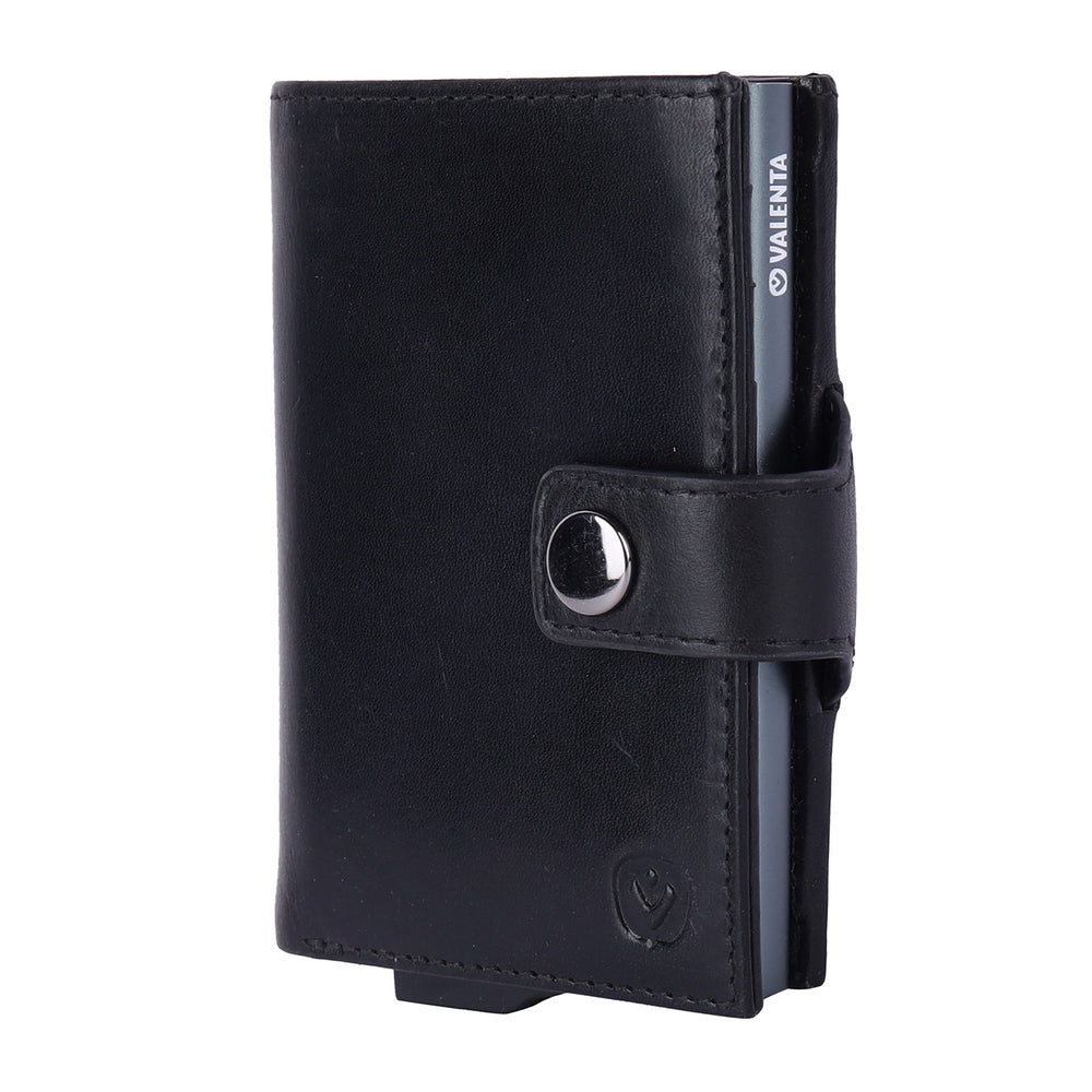 Valenta Kartenetui – 109 × 26 mm, Leder, Schwarz