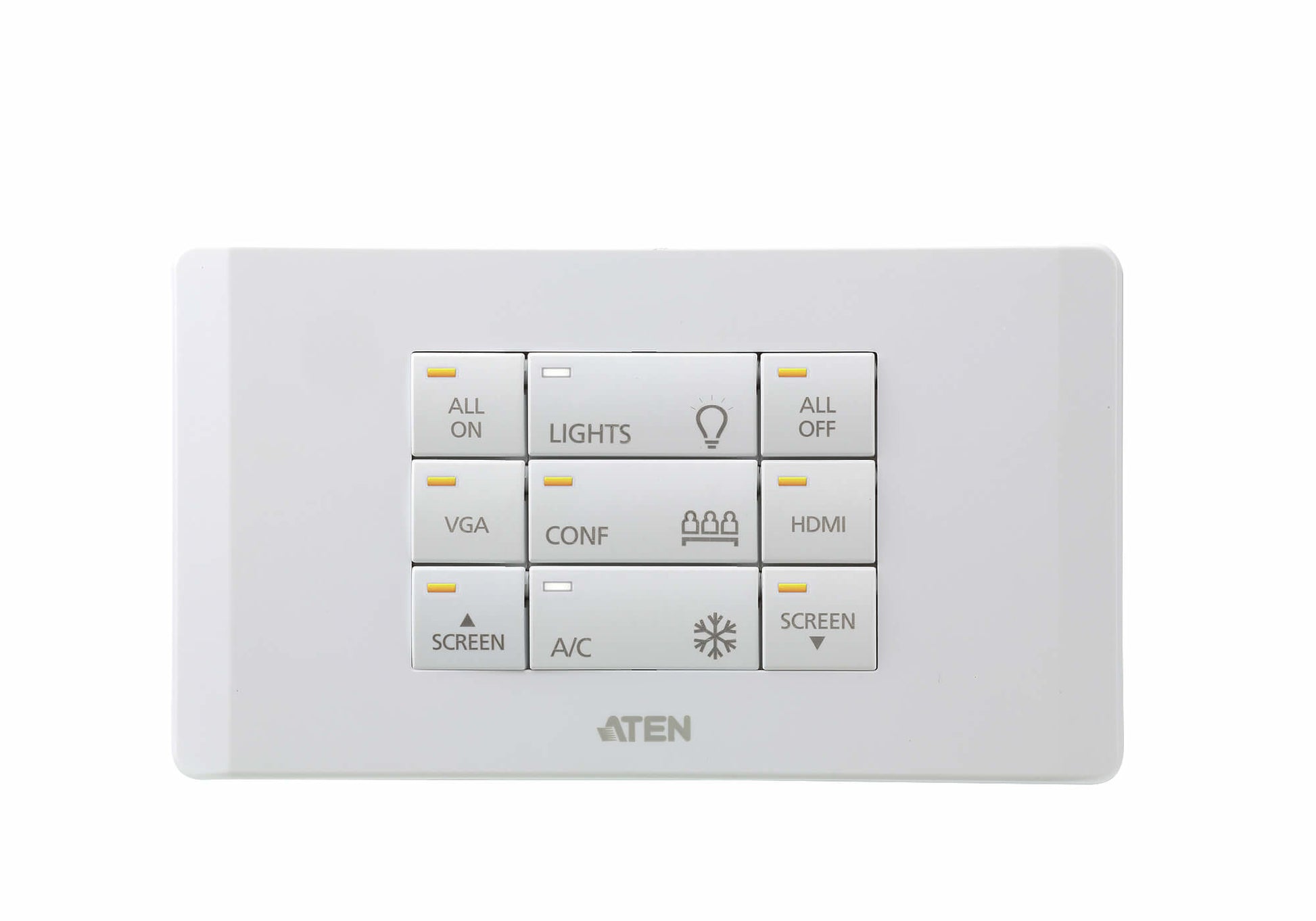 ATEN Bedienpanel VK112EU – für VK2100, VK1100, 12 Tasten, PoE, Grau