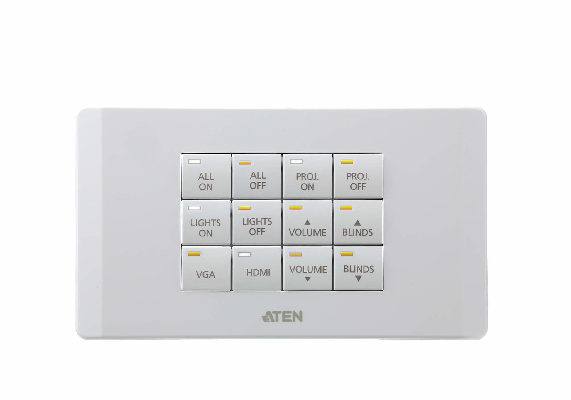 ATEN Bedienpanel VK112EU – für VK2100, VK1100, 12 Tasten, PoE, Grau