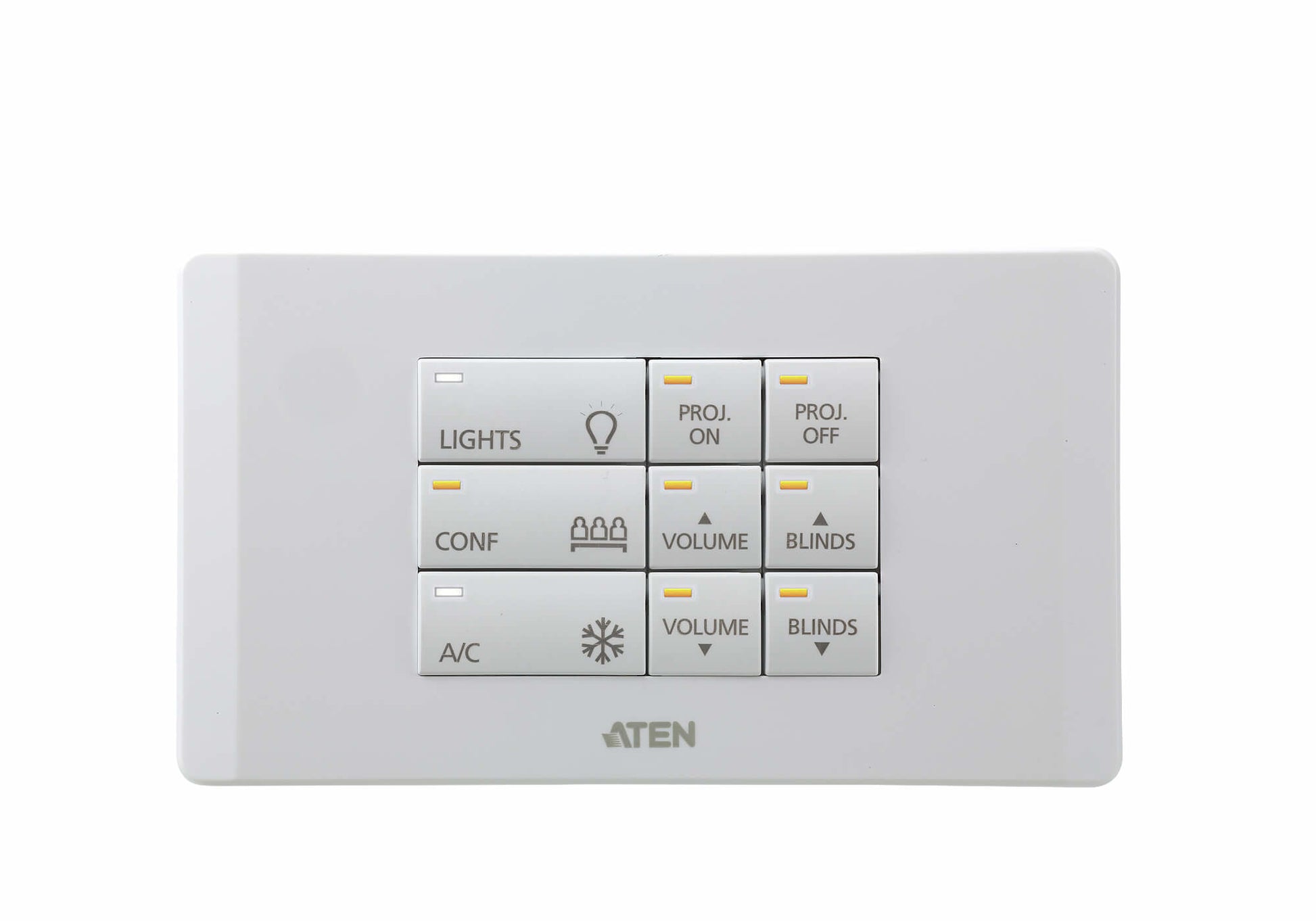 ATEN Bedienpanel VK112EU – für VK2100, VK1100, 12 Tasten, PoE, Grau