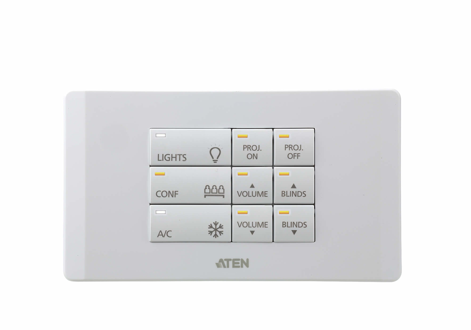 ATEN Bedienpanel VK112EU – für VK2100, VK1100, 12 Tasten, PoE, Grau