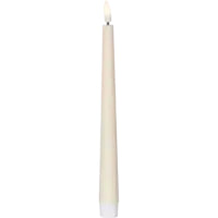 Star Trading LED-Dinnerkerze – 26 cm – gelb, 2-teilig – batteriebetrieben, Timer