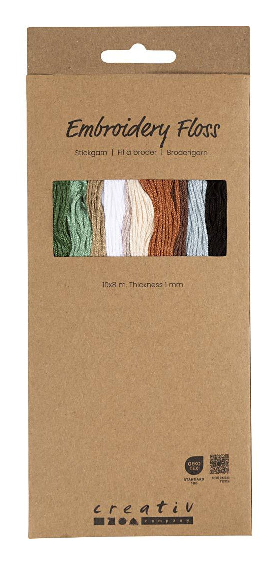 Creativ Company Stickgarn – 1 mm, Viskose, Mehrfarbig, 10 × 8 m