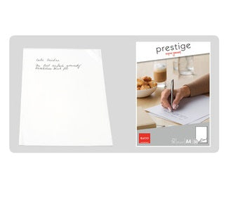 Elco Schreibblock Prestige, A4, blanko, Leimbindung, 50 Blatt, 80 g/m² – weiss