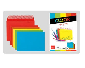 Elco Couvert C5, ohne Fenster, selbstklebend, farbig sortiert, 100 g/m² – 20 Stk.