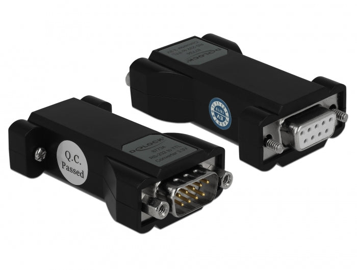 DeLOCK DB9 (RS-232, Buchse) auf DB9 (LVTTL/LVCMOS, Stecker) Adapter, ESD-Schutz 3 kV