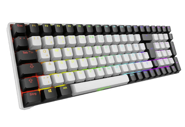 Sharkoon SGK50 S2 PBT – Tastatur TKL – Mechanisch, Verkabelt & 2,4 GHz – QWERTZ (DE) – Ohne Ziffernblock