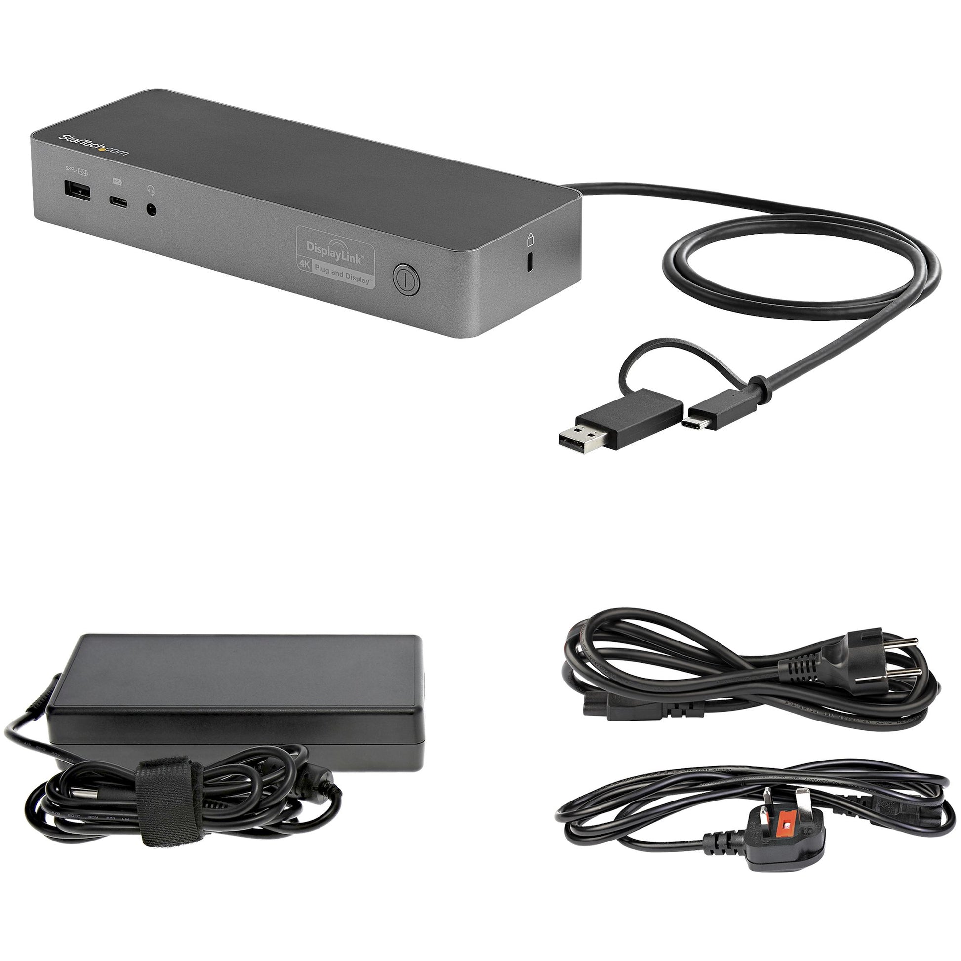 StarTech.com Dockingstation – USB-C, 2× DP, 2× HDMI, 3× USB-A, 100 W PD, GbE, 3,5 mm Audio