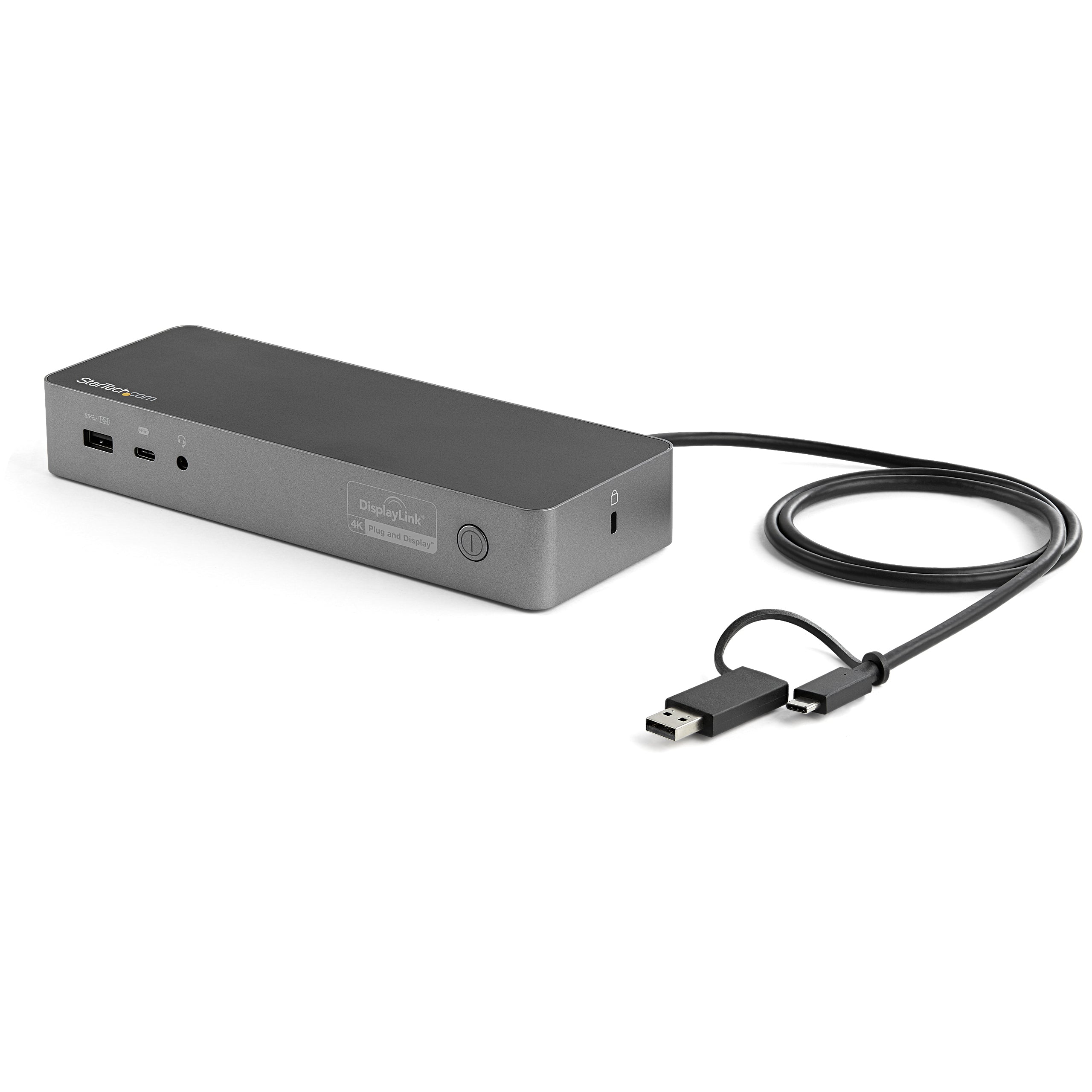 StarTech.com Dockingstation – USB-C, 2× DP, 2× HDMI, 3× USB-A, 100 W PD, GbE, 3,5 mm Audio