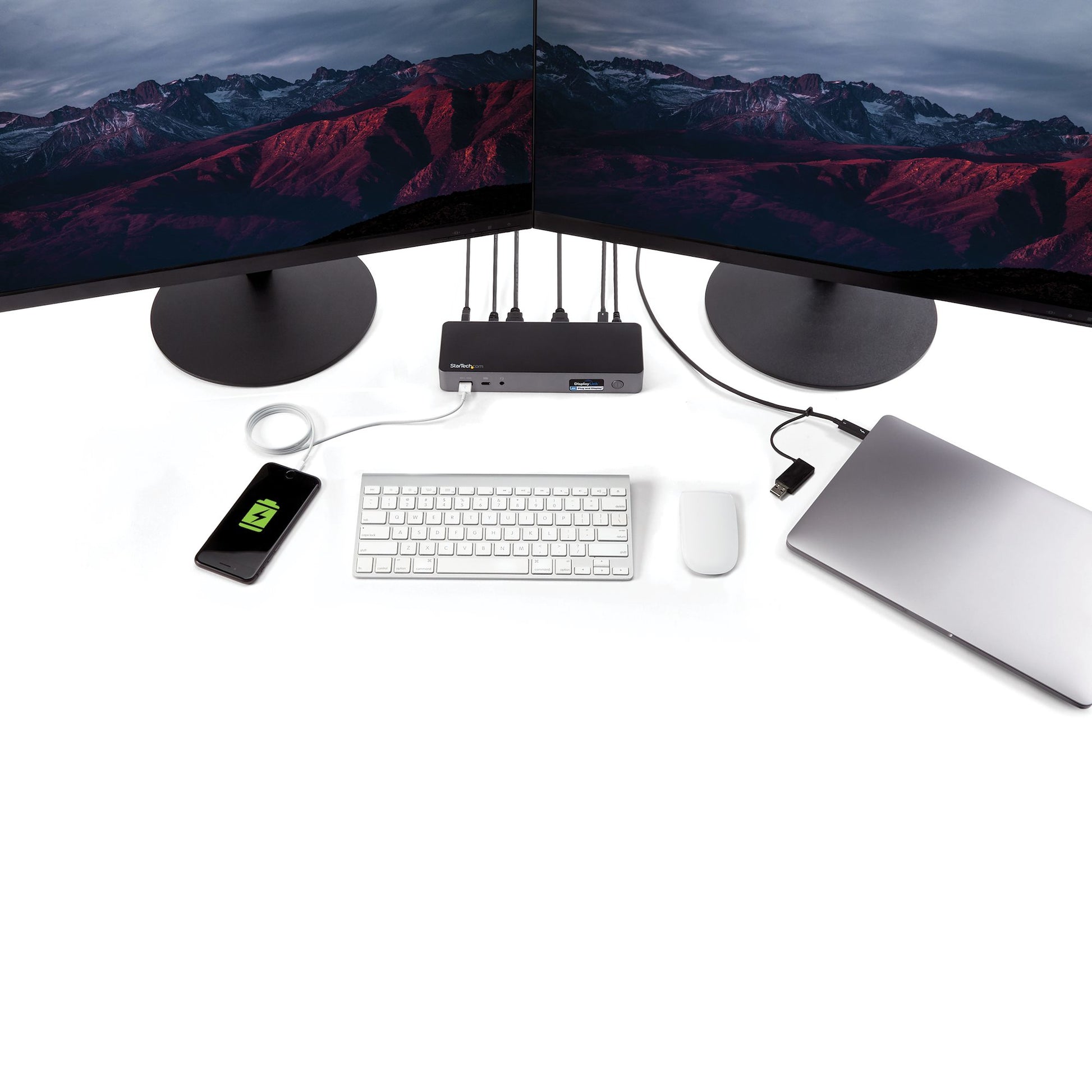 StarTech.com Dockingstation – USB-C, 2× DP, 2× HDMI, 3× USB-A, 60 W PD, GbE, für Windows/Mac/ChromeOS