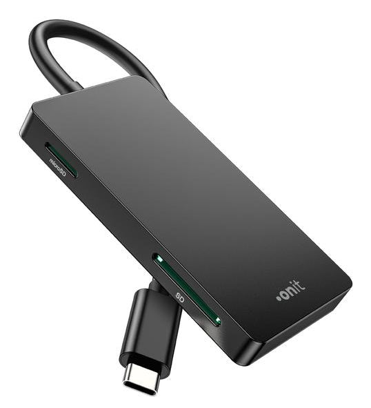 ONIT F01264 – Smartcard-Leser – USB 3.2 Gen 1 (Type-C), Schwarz, für Windows, Mac & mehr