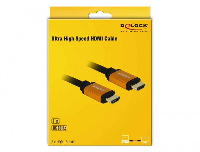 DeLOCK HDMI-Kabel, Schwarz, Gold, 85727, 1 Stück