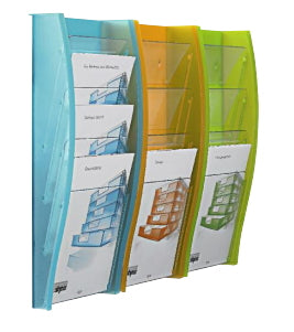 Styro Wandprospekthalter 128-340.0 – orange, für A4