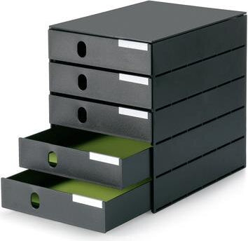 Styro VAL PRO – Regalkasten – Kunststoff, mit Beschriftungsfeld, schwarz, 243×335×323 mm