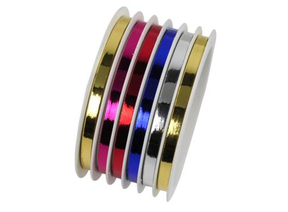 Goldina Bänder-Set Metallisiertes Kräuselband – 6 × 5 m, 5 mm