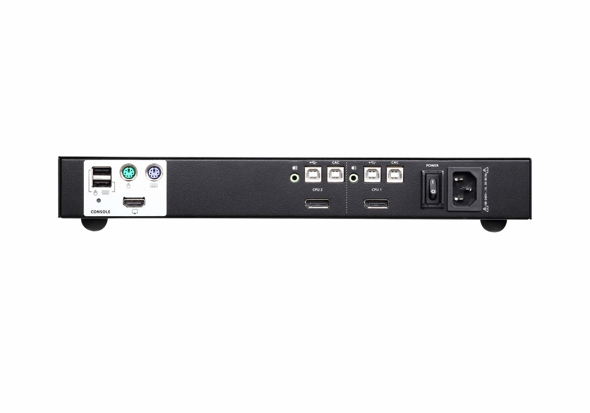 ATEN CS1182DP KVM-Switch – 2× DP, 1× HDMI, 4× USB-B, 2× USB-A, 3,5 mm Audio, für Windows