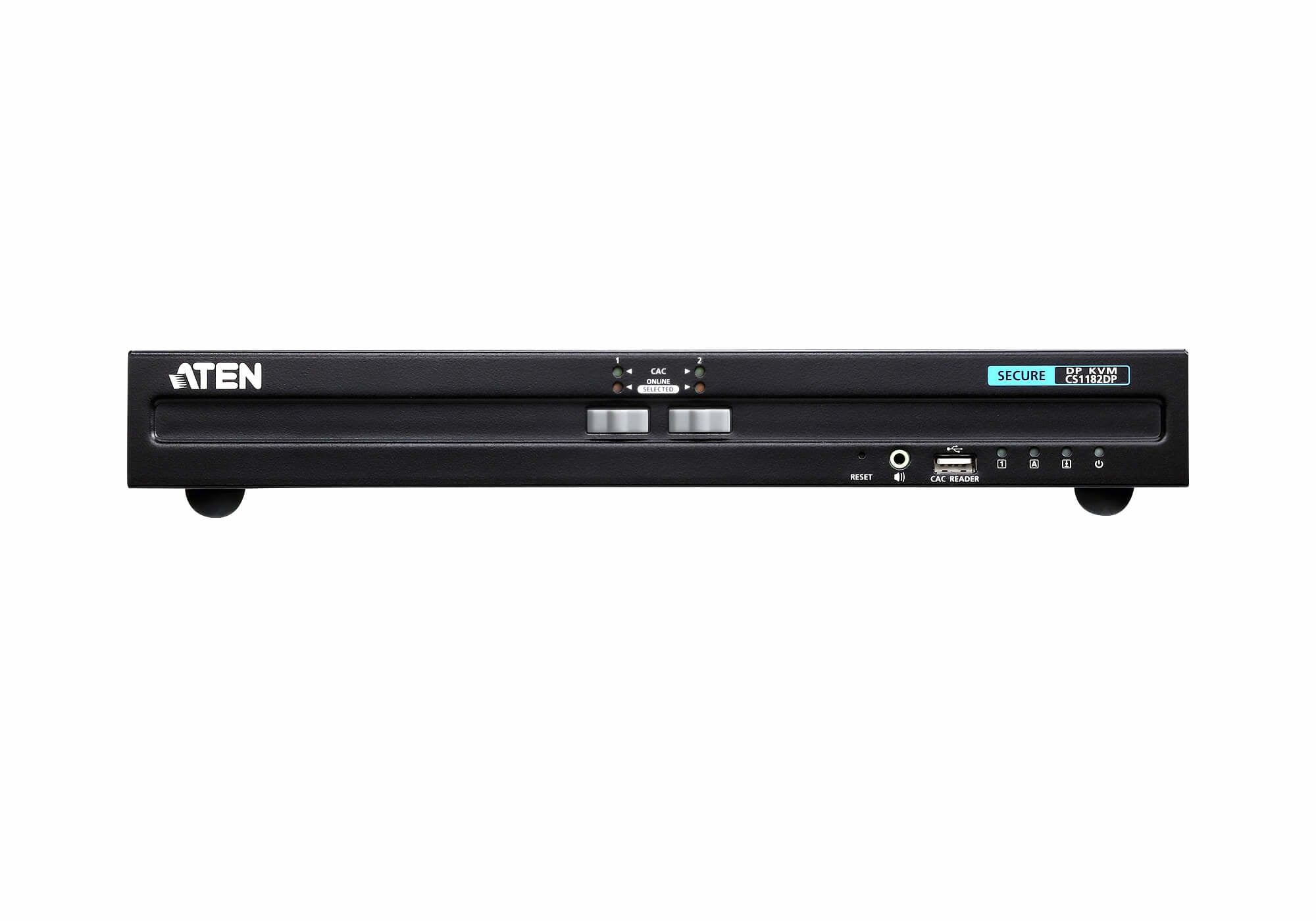 ATEN CS1182DP KVM-Switch – 2× DP, 1× HDMI, 4× USB-B, 2× USB-A, 3,5 mm Audio, für Windows