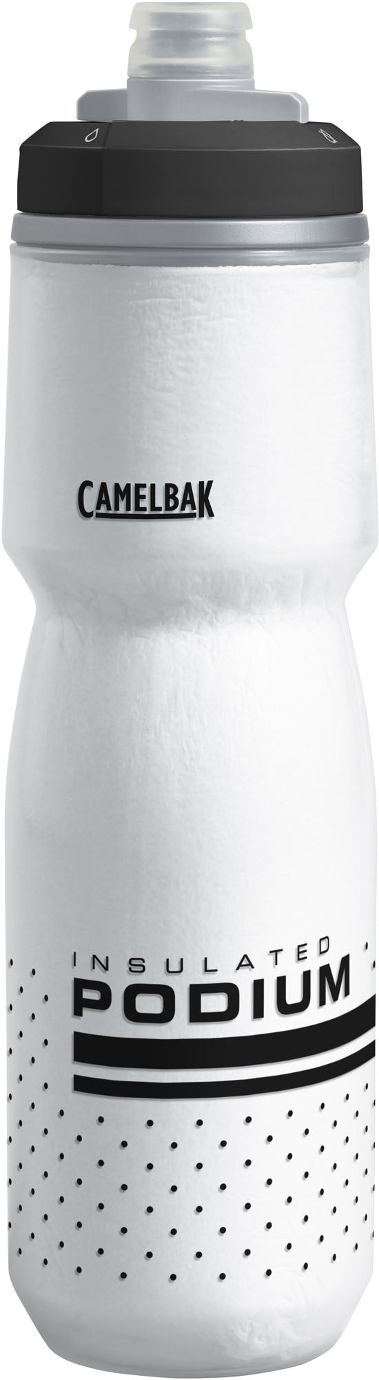CamelBak Podium Chill Trinkflasche 710 ml – Polypropylen (PP), Schraubdeckel, Schwarz/Weiss