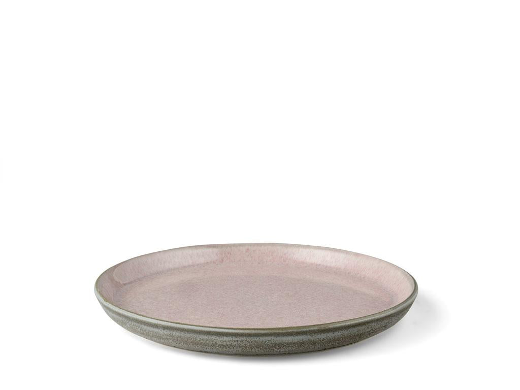 BITZ Speiseteller – 6er Set, Ø 21 cm, Steinzeug, Grau/Rosa, spülmaschinenfest, mikrowellengeeignet