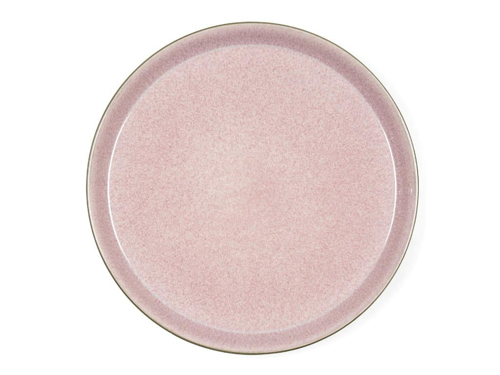 BITZ Speiseteller – 6er Set, Ø 27,0 cm, Steinzeug, Grau/Pink, spülmaschinenfest, mikrowellengeeignet