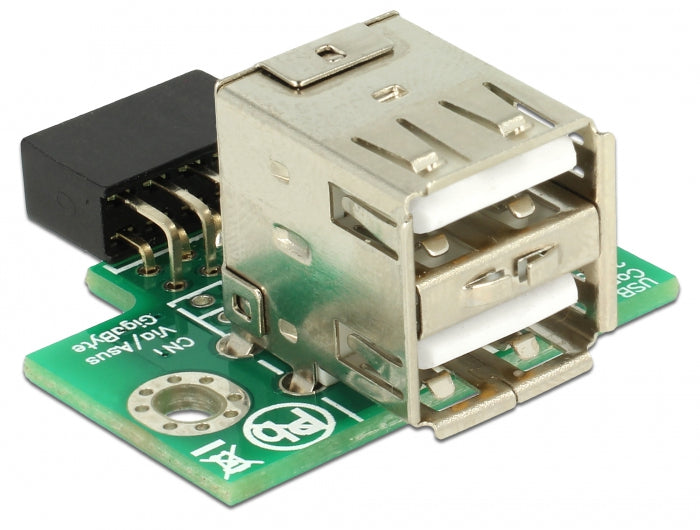 DeLOCK USB-Adapter USB-A auf 9-Pin-Pfostenbuchse – USB 2.0 (480 Mbit/s) – Grün