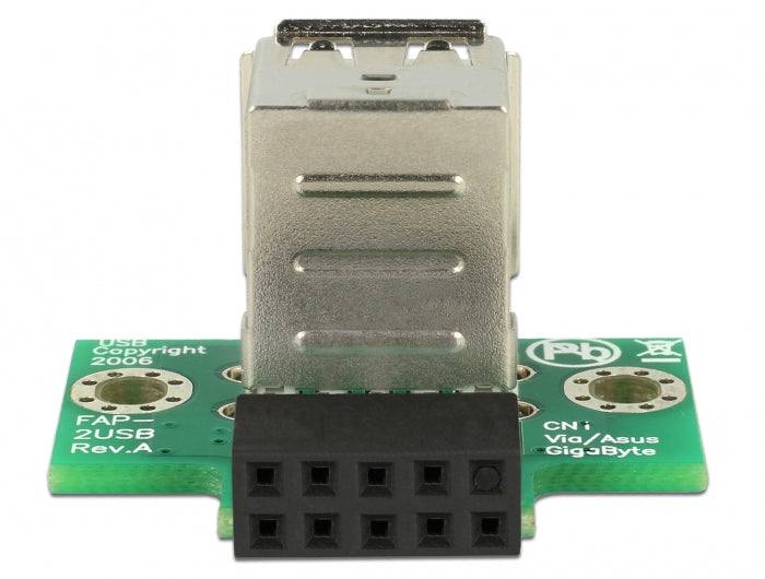 DeLOCK USB-Adapter USB-A auf 9-Pin-Pfostenbuchse – USB 2.0 (480 Mbit/s) – Grün