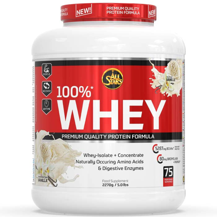 ALL STARS Fitness Products All Stars Whey Protein Vanille – 2,27 kg