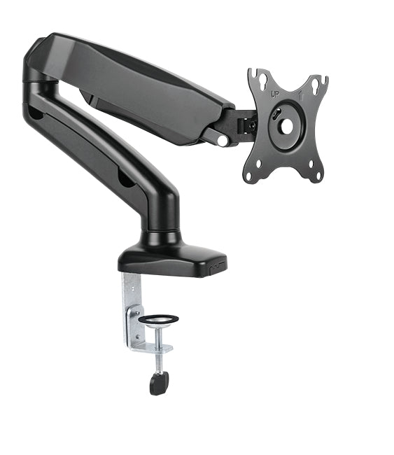 ICY BOX IB-MS303-T – Monitorarm Tischhalterung – Klemme/Durchführung – 1 Monitor – bis 27" – VESA 75×75/100×100
