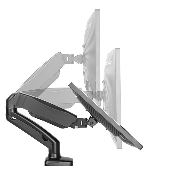 ICY BOX IB-MS303-T – Monitorarm Tischhalterung – Klemme/Durchführung – 1 Monitor – bis 27" – VESA 75×75/100×100