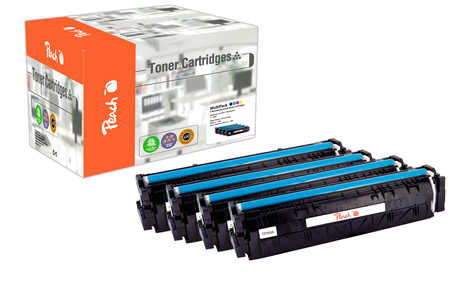 Peach Toner-Multipack 203A – BK/C/M/Y, 1300 Seiten – für HP M254/M280/M281 und andere
