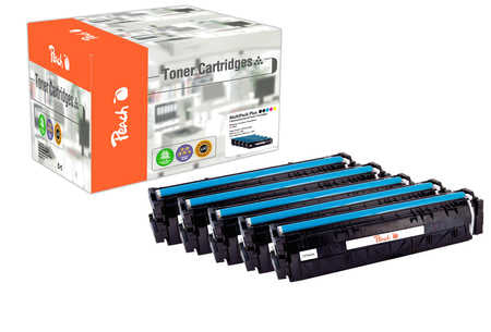 Peach 203A CMYK Toner – kompatibel – 5er-Pack – je ca. 1'400 Seiten – für HP Color LaserJet Pro M254/M280/M281