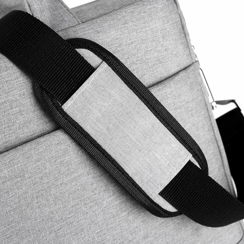 eSTUFF Notebook-Tasche für Notebooks bis 14,1" – mit abnehmbarem Schultergurt, grau