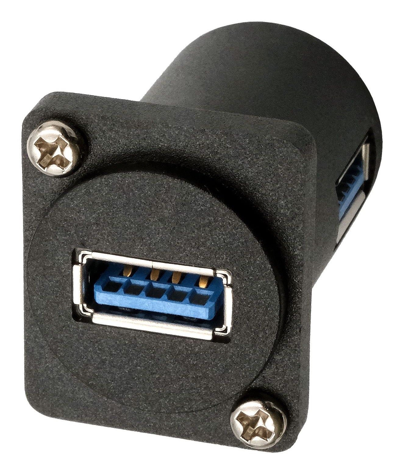 EXSYS EX-49154 Adapter USB-A zu USB-A – USB 3.2 Gen 1 (5 Gbit/s), beidseitig einsteckbar, flach/winkelförmig