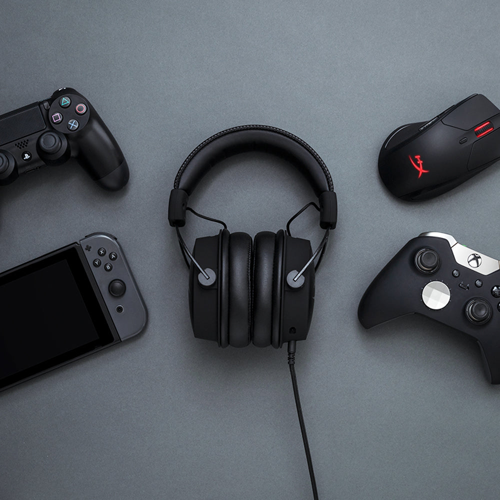 HyperX Cloud Alpha Gaming-Headset – Over-Ear, Kabelgebunden, 3,5 mm Klinke, für PC, PS5, PS4 und mehr, Schwarz/Rot