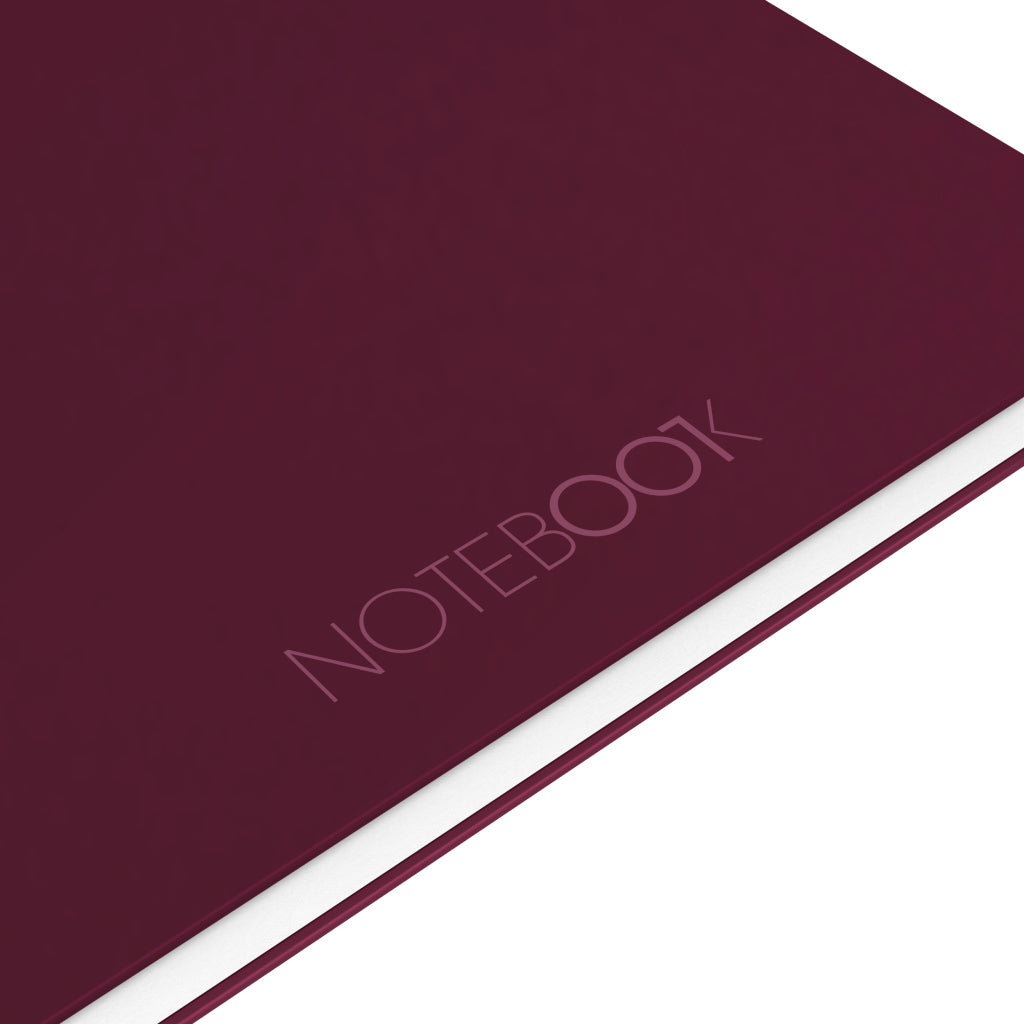 Oxford Collegeblock – A4+ – Doppelspirale, Hardcover, mikroperforiert, Kopfzeile, doppelter Rand, Burgund