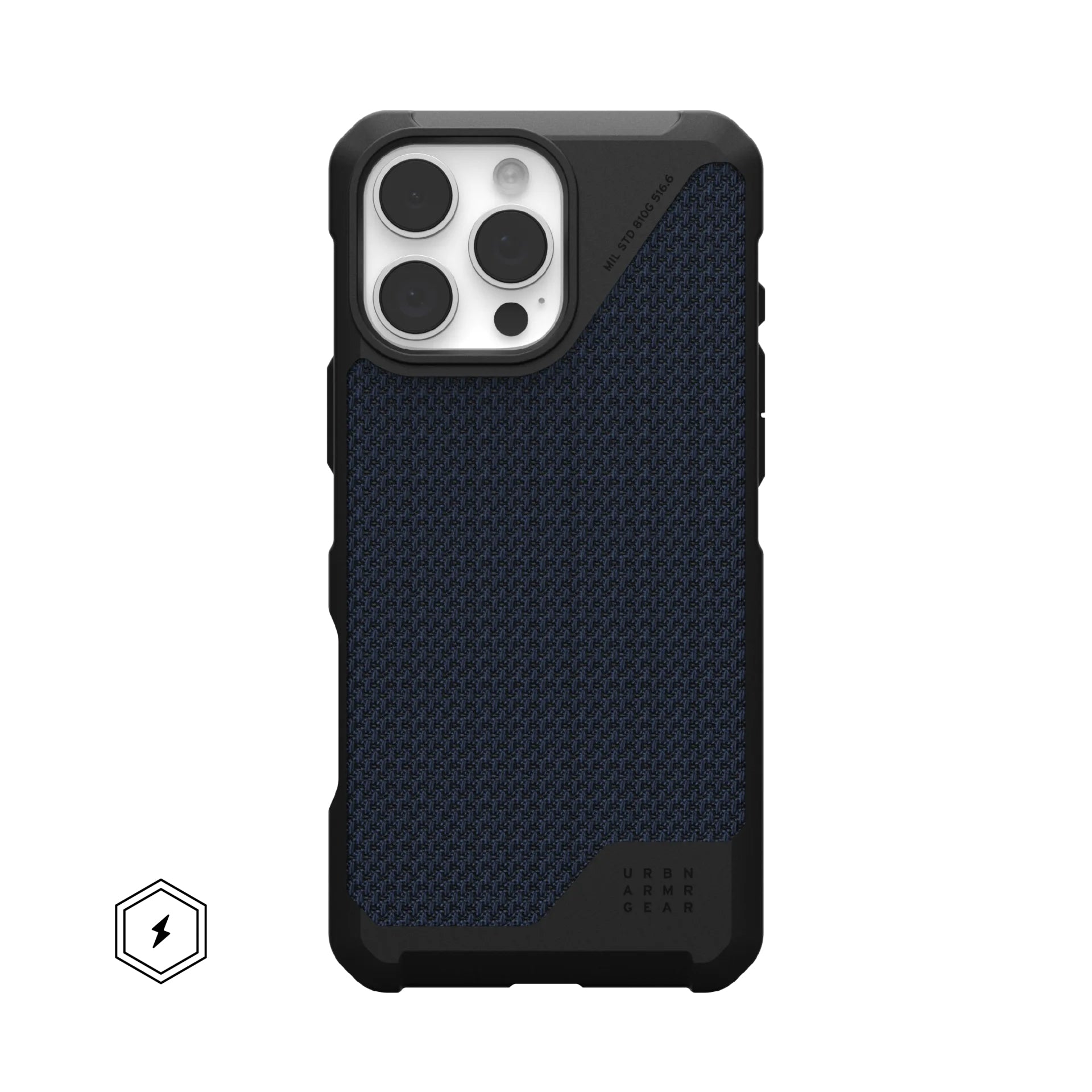 Urban Armor Gear Backcover Metropolis LT – für Apple iPhone 16 Pro Max – blau – MagSafe-kompatibel