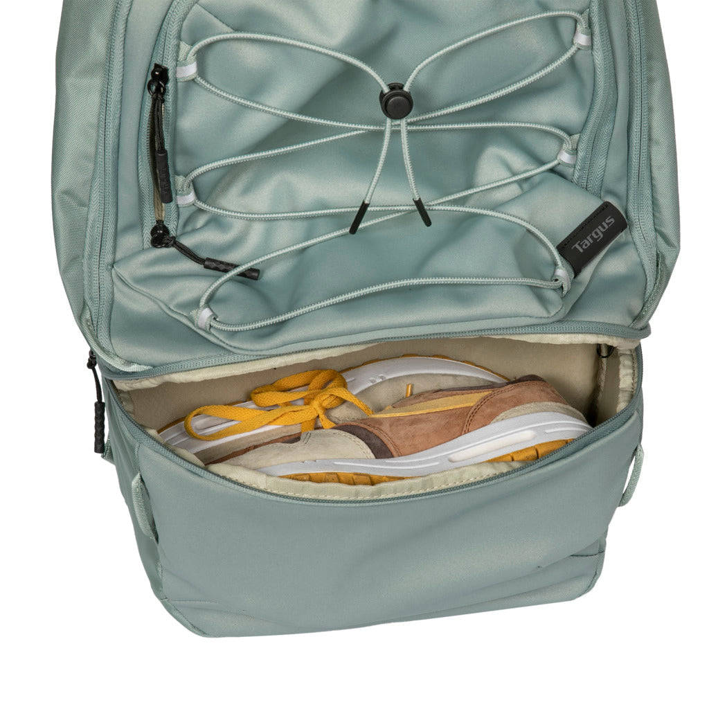 Targus Notebook-Rucksack Work+Play Flex – für 16″, rPET-Polyester – Grün, 290 × 445 × 130 mm