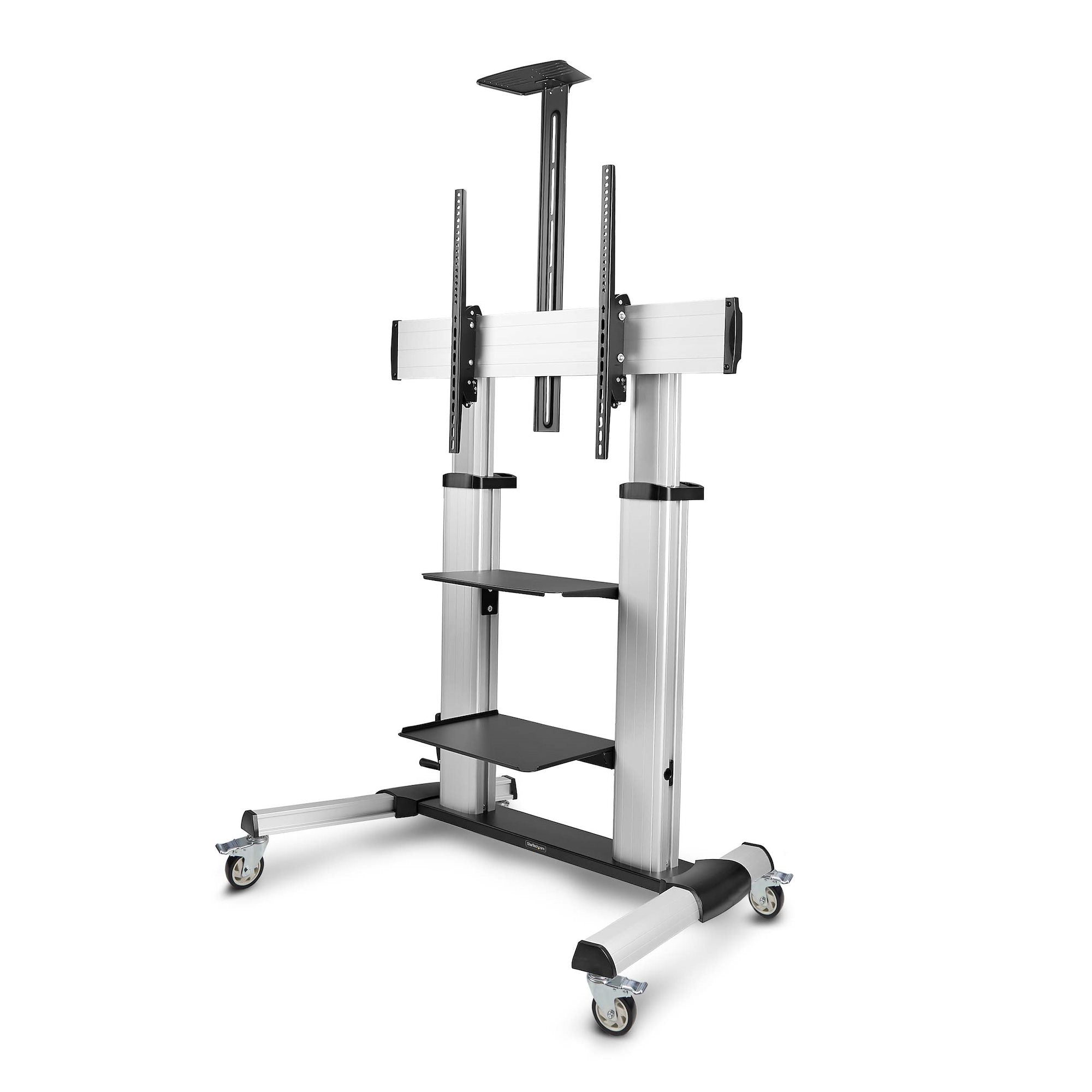 StarTech.com TV-Wagen – 60–100" – VESA 200×200–1000×600 – bis 100 kg, Höhenverstellbar, mit Rollen