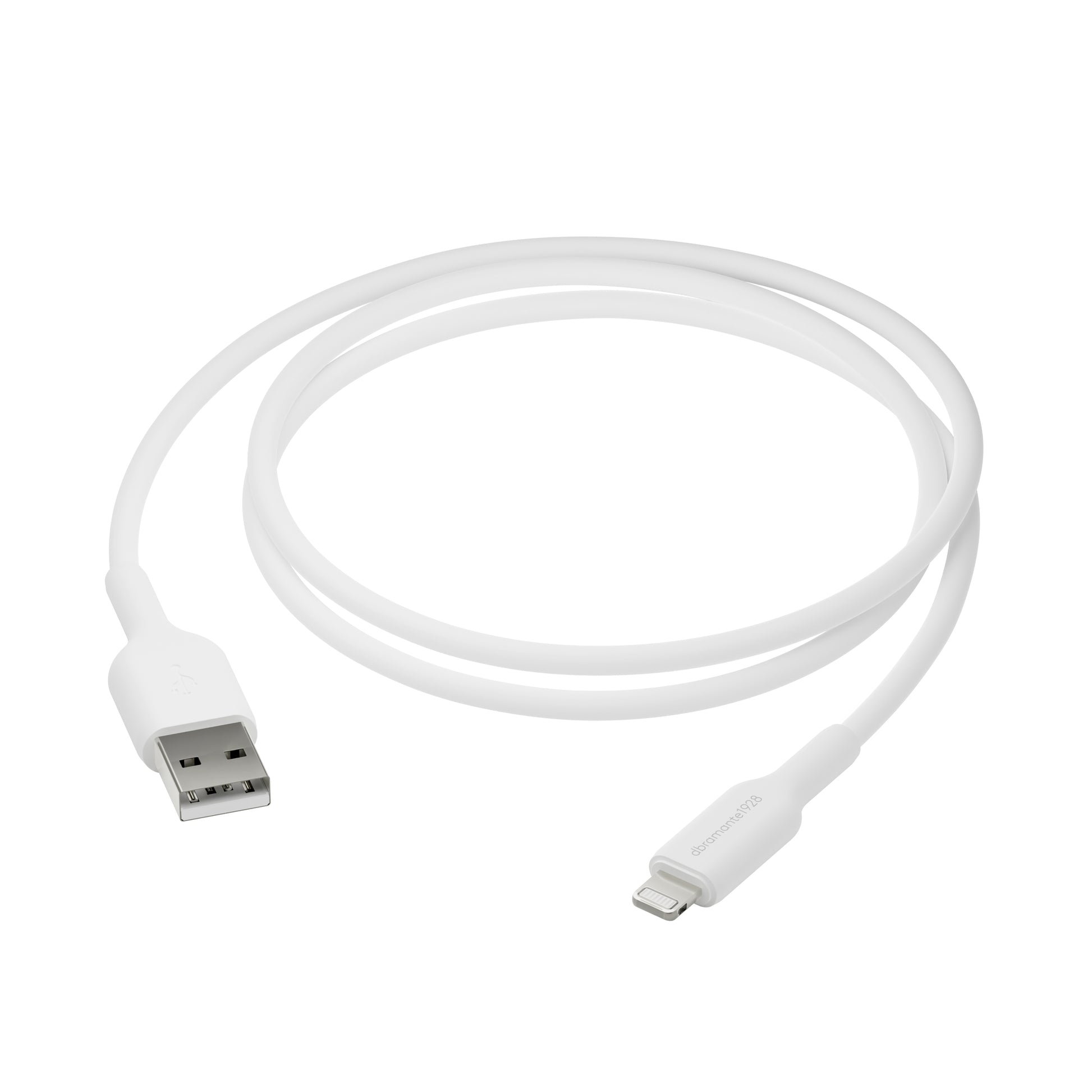 dbramante1928 Daten- & Ladekabel – USB-A auf Lightning 1 m, PD 12 W, Weiss – für iPhone/iPad