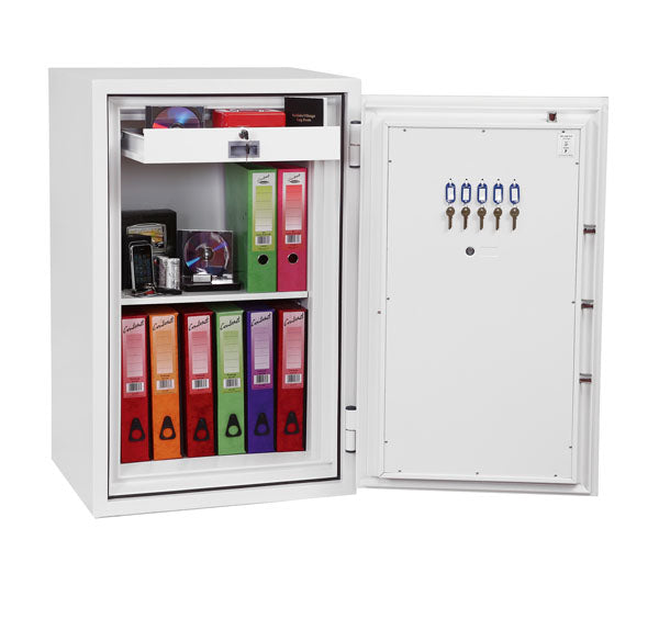 Phoenix Safe Co. Phoenix Sicherheitsschrank FIRE FIGHTER FS0444K – Schlüsselschloss – 163 l – Feuerschutz 120/60 min – Weiss