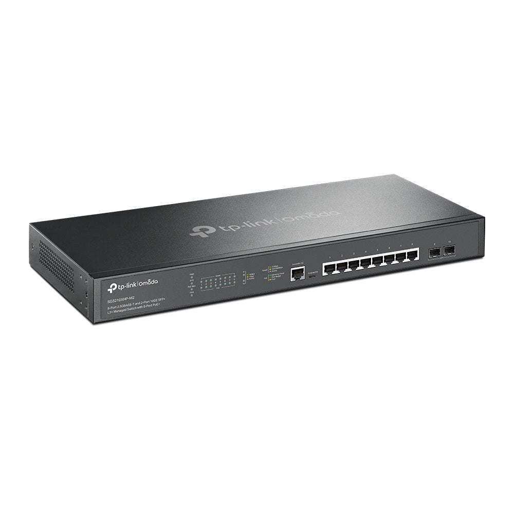 TP-Link SG3210XHP-M2 – Managed Switch – 8×2.5G, 2×SFP+, L2+, PoE+ 240 W, 1U