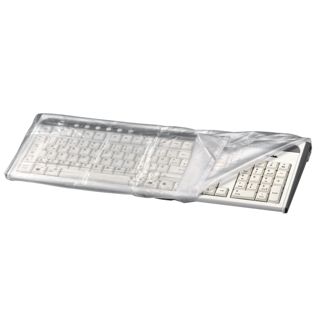Hama Tastatur-Staubschutzhaube – transparent – Polyethylen (PE) – 480×50×215 mm