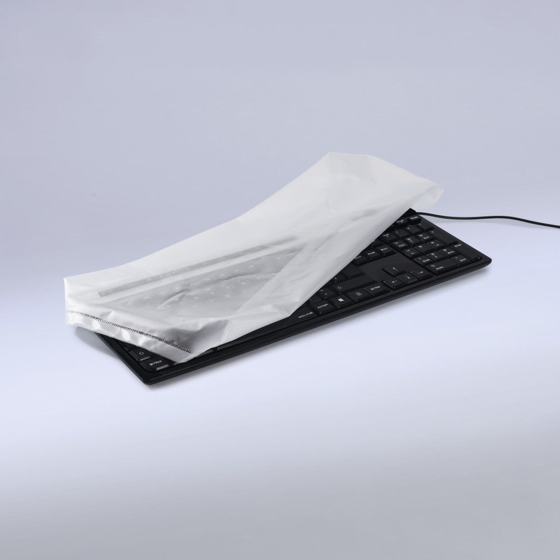 Hama Tastatur-Staubschutzhaube – transparent – Polyethylen (PE) – 480×50×215 mm